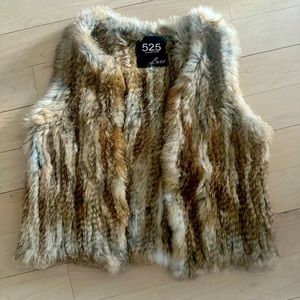 Real rabbit fur vest